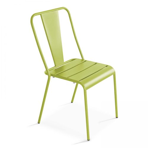 Chaise En M?Tal Vert
