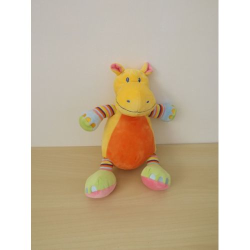 Doudou Hippopotame Jaune Multicolore Nicotoy
