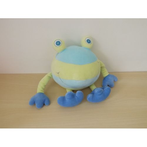 Doudou Grenouille Boule Verte Bleu Babysun