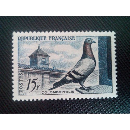 Timbre France Yt 1091 Racing Pigeon (Columba Livia Forma Domestica) 1957 (010206)