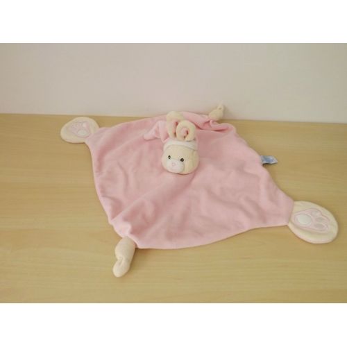 Doudou Lapin Blanc Rose Gipsy