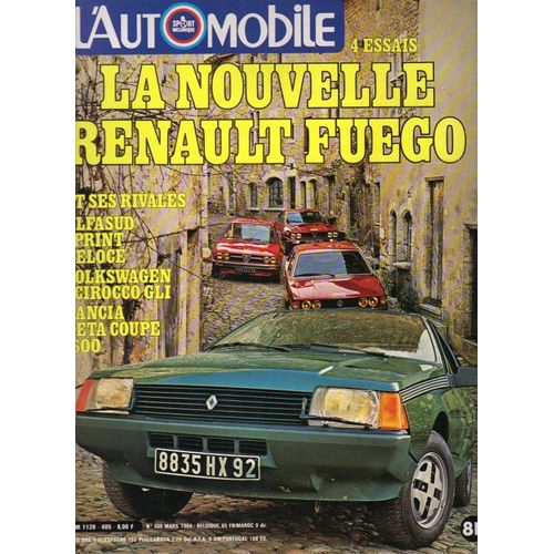 L'automobile Magazine 405 3/1980-Renault-Alfa-Lancia-Fiat-Toyota-Peugeot-Porsche-Ford-Datsun-Tyrrell