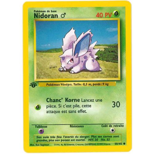 Nidoran (Mâle) 55/102 Edition 1 (Set De Base)