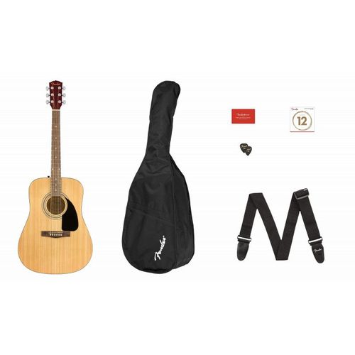 Pack Fender Fa-115 Dreadnought - Naturelle - Touche Noyer