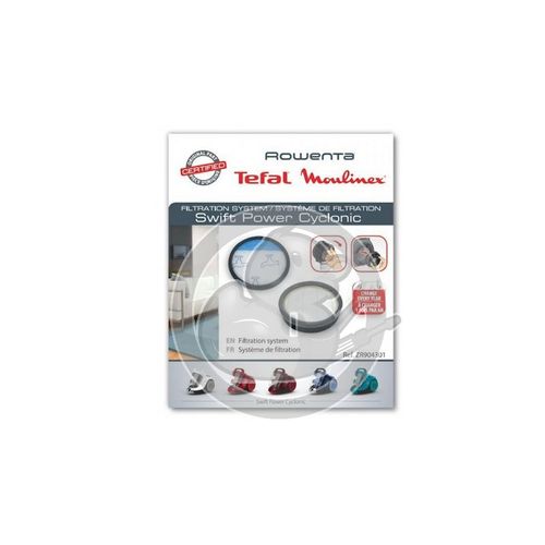 Lot de 2 filtres ZR904301 pour Aspirateur MOULINEX, ROWENTA SWIFT POWER CYCLONIC