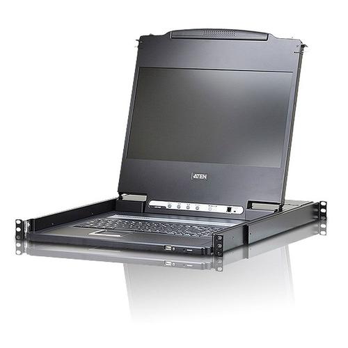 ATEN CL6700MW - Console KVM - USB - 17.3" - rack-montable - 1920 x 1080 Full HD (1080p) @ 60 Hz - 300 cd/m² - 650:1 - 8 ms - HDMI, DVI-D, VGA - noir - 1U