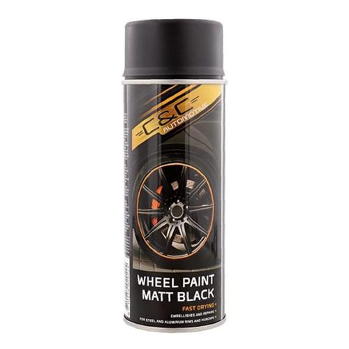 Fiets-O-Fit C & C Automotive 8710259020224 Wheel Paint Matt Black Auto Moto Spray Aerosol Bombe Peinture Noir Jantes Roue Quad Scooter Tuning Velo Caravane Comasound Kartel Csk Online