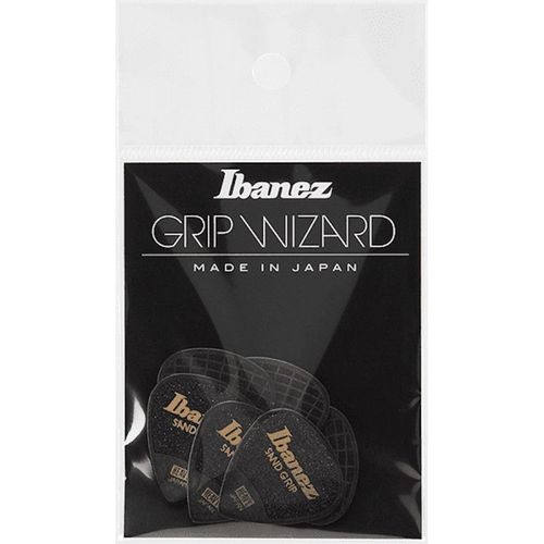 Ibanez Ppa16hsgbk - 6 Médiators Grip Wizard Série Sand Grip Noir - Heavy - 1.0mm
