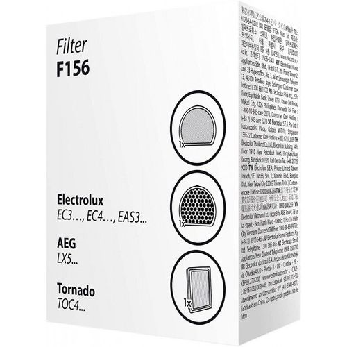 Kit de filtration F156 pour aspirateur sans sacs AEG, Electrolux, Tornado.