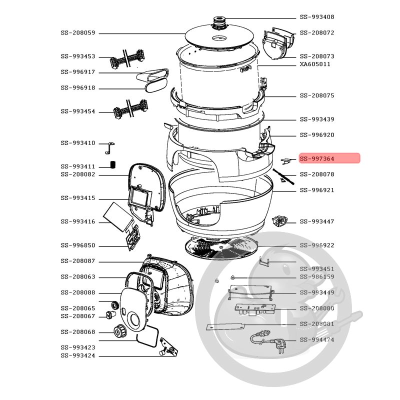 Thermostat + fil robot cookeo Moulinex SS-997364