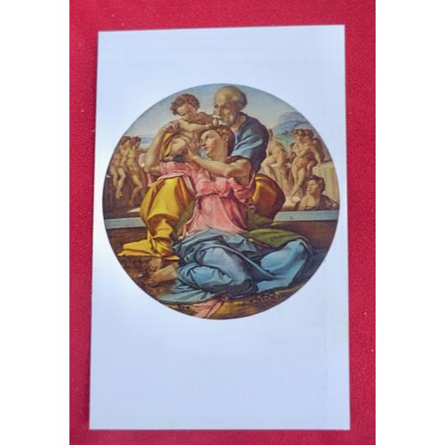 Carte Postale Tableau, Peinture Michel-Ange. La Famille Sacrée. N°638, Galerie Des Offices. Florence, Italie