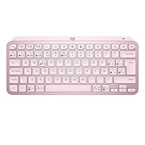 Logitech MX Keys Mini - Clavier rétroéclairé Bluetooth QWERTY Espagnol - rose