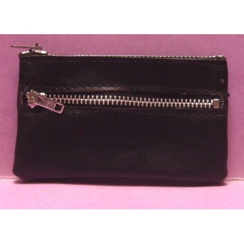 Ancien Porte Monnaie / Porte Clés - Noir - 2 Poches