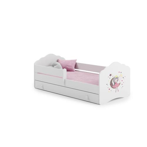 Lit Enfant + Tiroir + Matelas + Barriere De Securite 160x80