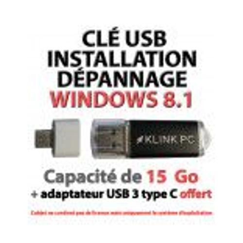 Clé USB de dépannage Windows 8.1 (Klink PC)