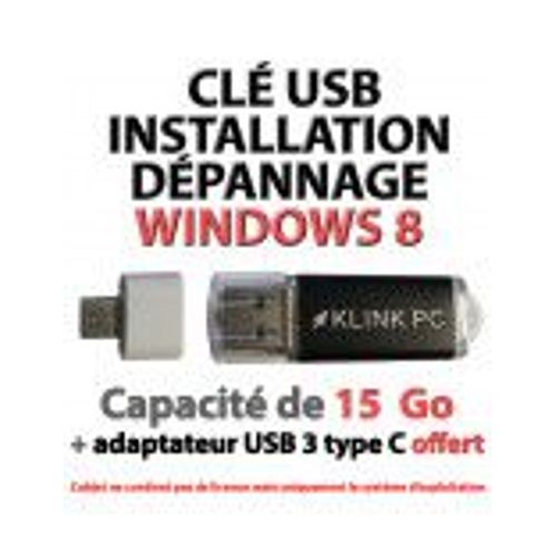 Clé USB de dépannage Windows 8 (Klink PC)