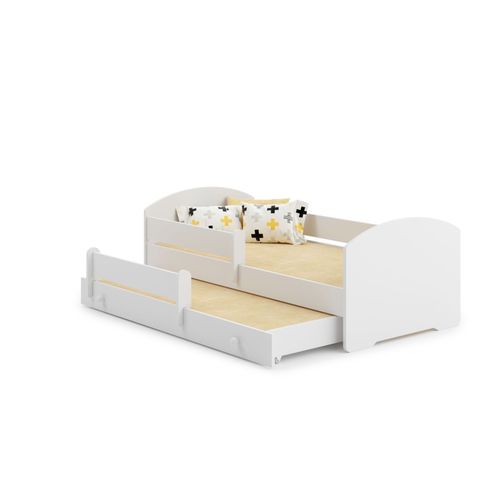 Lit Gigogne Enfants 160x80 + 2 Matelas + 2 Sommiers + Barriere De Securite