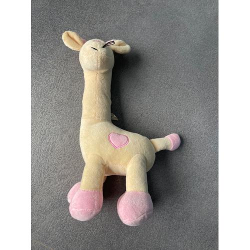 Doudou Peluche Girafe Arthur Et Lola Beige Et Rose 