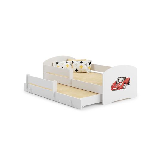 Lit Gigogne Enfants 160x80 + 2 Matelas + 2 Sommiers + Barriere De Securite