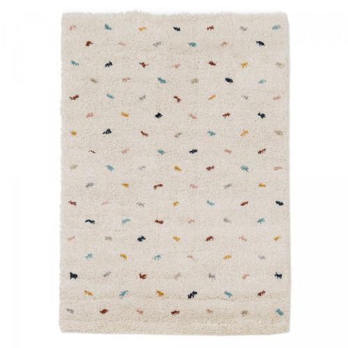 Tapis Shaggy 120x170 Rectangle Tissé Rose Et Crème Motif Simple Calypso 4