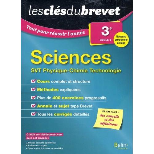 Sciences 3e Cycle 4 - Svt Physique-Chimie Technologie