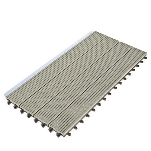 Dalle Terrasse Bois Composite clipsable - Gris - Lot de 6 dalles 30x60cm soit 1,08m?)