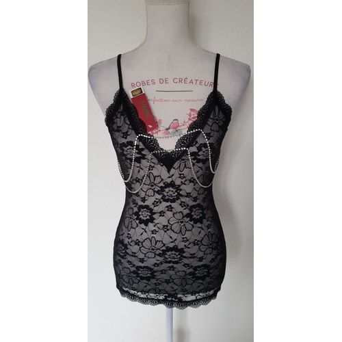 Nuisette Et String Assorti Dione Livco Corsetti Taille S/M (36-38)