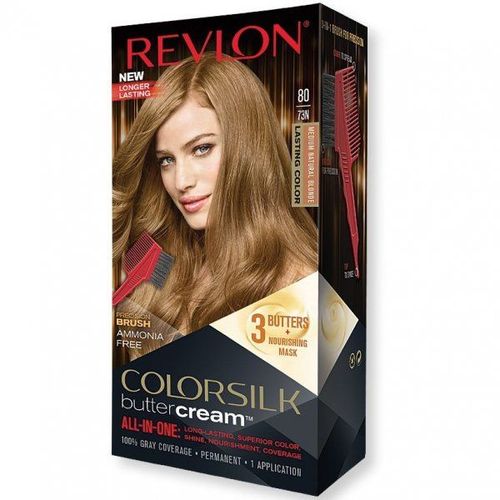 Revlon - Coloration Permanente Butter Cream Colorsilk - 80 Blond Naturel Moyen 