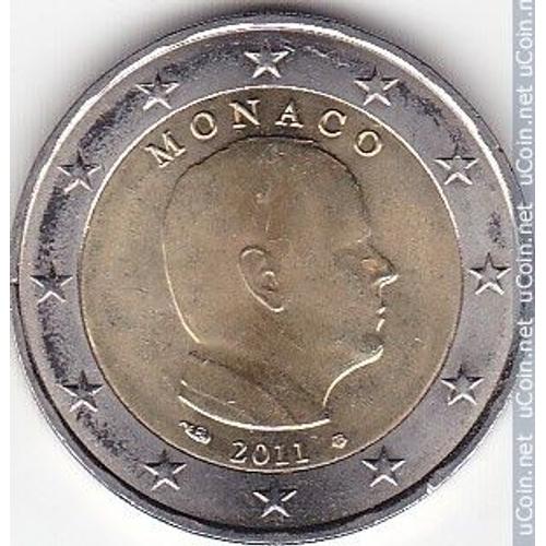 Monaco = Pièce De Monnaie De 2 Euros , Année 2011, Roi Albert I I