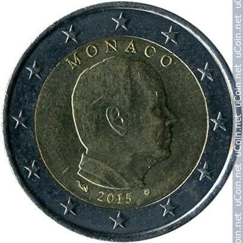 Monaco = Pièce De Monnaie De 2 Euros , Année 2015, Roi Albert I I