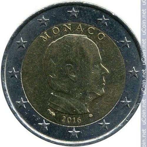 Monaco = Pièce De Monnaie De 2 Euros , Année 2016, Roi Albert I I
