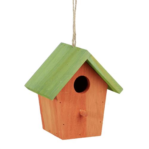 Relaxdays Maison À Oiseaux Nichoir Perchoir En Bois Coloré À Suspendre