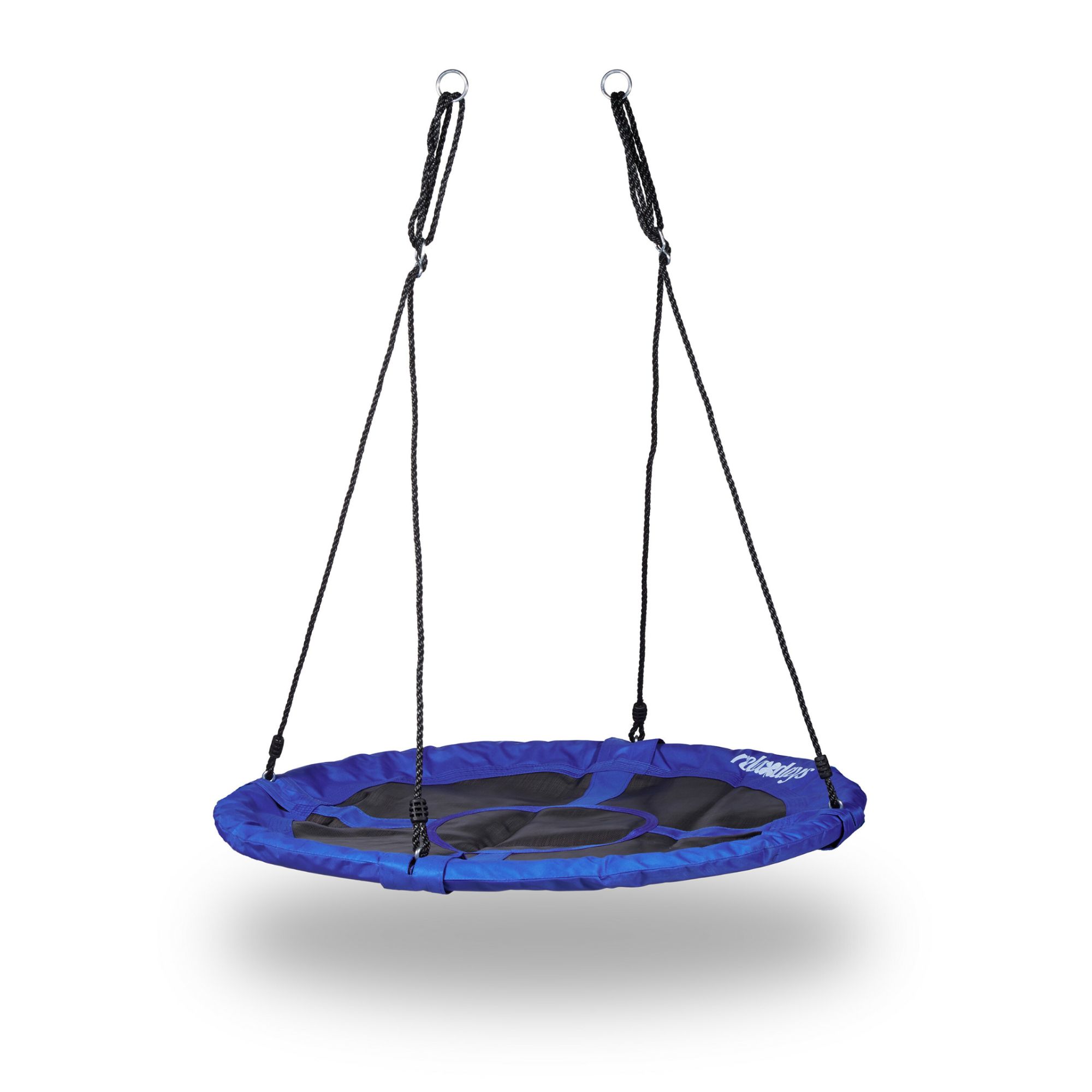 Relaxdays Balançoire Nid D'oiseau Rond Pour Le Jardin Avec Assise Bleu