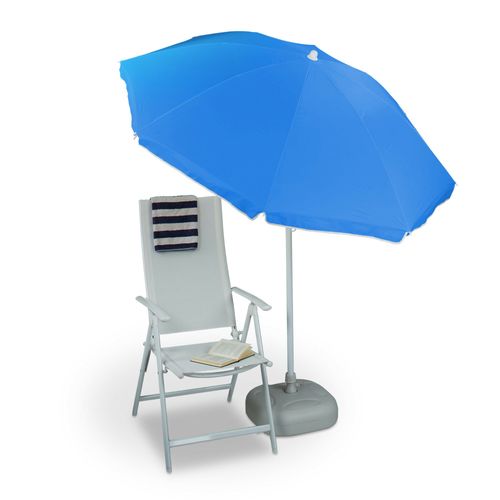 Relaxdays Parasol 180 Cm Balcon Jardin Terrasse Parasol De Plage Rond Parasol Inclinable