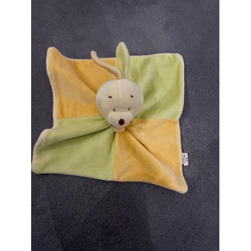 Doudou Peluche Lapin Orange Vert Jja 