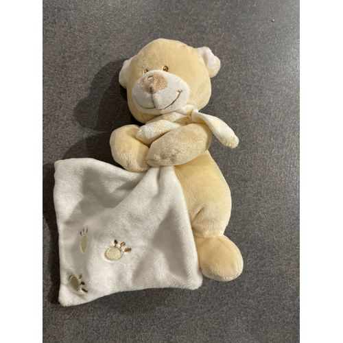 Doudou Peluche Ours Pommette Empreinte 