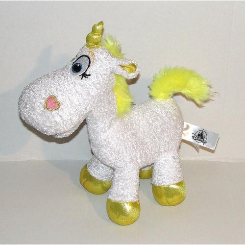 Peluche Toy Story Licorne Bouton D'or Pelage Mouton Disney Pixar - Doudou Poney Licorne Cheval Blanc Jaune Doré