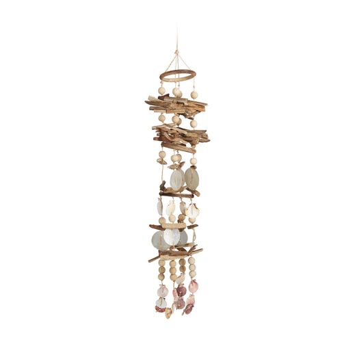 Relaxdays Carillon À Coquillages Attrape-Rêves Mobiles Coquillages Guirlande Décoration