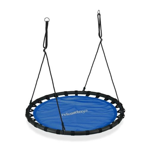Relaxdays Balançoire Nid D'oiseau Rond 120 Cm À Suspendre Enfant Adulte Jardin Extérieur