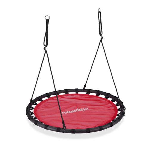 Relaxdays Balançoire Nid D'oiseau Rond 120 Cm À Suspendre Enfant Adulte Jardin Extérieur