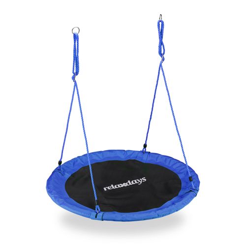 Relaxdays Balançoire Nid D'oiseau Rond 110 Cm À Suspendre Enfant Adulte Jardin Extérieur