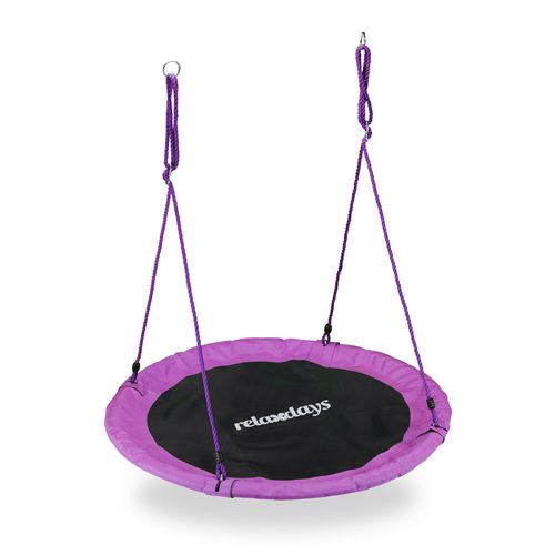 Relaxdays Balançoire Nid D'oiseau Rond 110 Cm À Suspendre Enfant Adulte Jardin Extérieur