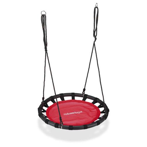 Relaxdays Balançoire Nid D'oiseau Rond 80 Cm À Suspendre Enfant Adulte Jardin 100 Kg