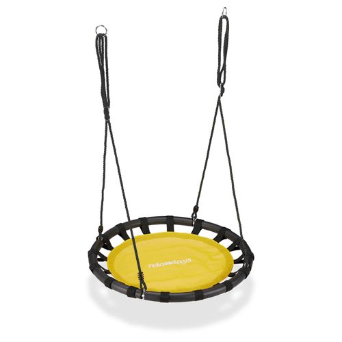 Relaxdays Balançoire Nid D'oiseau Rond 80 Cm À Suspendre Enfant Adulte Jardin 100 Kg