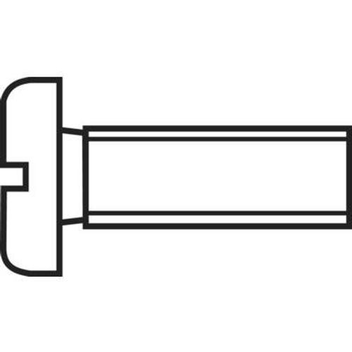 Vis cylindrique TOOLCRAFT 828789 20 pc(s) M1.6 10 mm tète cylindrique plat acier