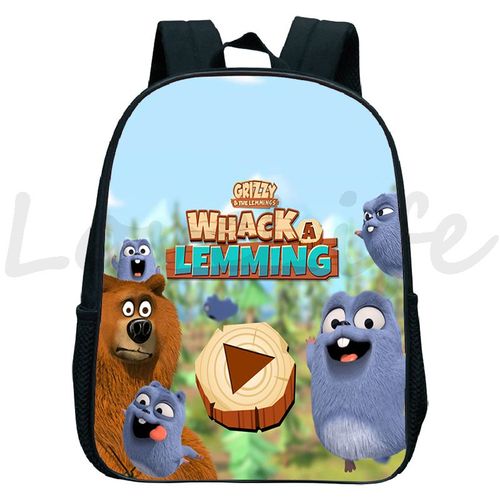 Sac à Dos Imperméable Pour Enfants Sacs De Maternelle Cartable Pour Enfants Sacs à Dos Anime De Dessin Animé Sac D'école Pour Garçons Et Filles Grizzy Et Les Lemmings