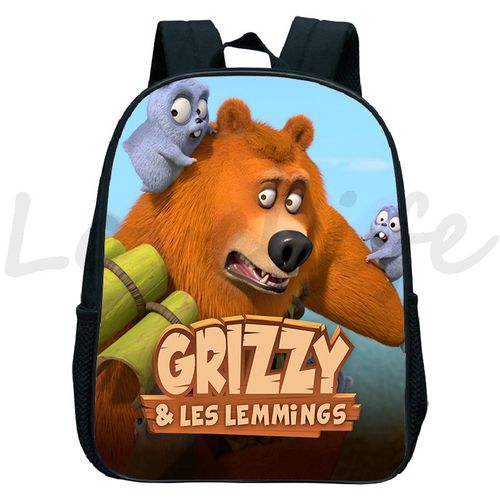 Sac à Dos Imperméable Pour Enfants Sacs De Maternelle Cartable Pour Enfants Sacs à Dos Anime De Dessin Animé Sac D'école Pour Garçons Et Filles Grizzy Et Les Lemmings