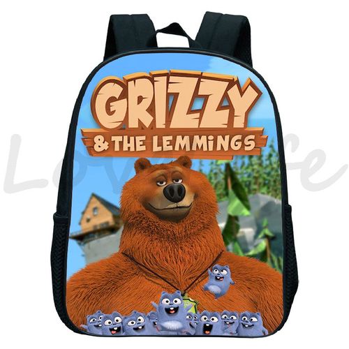 Sac à Dos Imperméable Pour Enfants Sacs De Maternelle Cartable Pour Enfants Sacs à Dos Anime De Dessin Animé Sac D'école Pour Garçons Et Filles Grizzy Et Les Lemmings