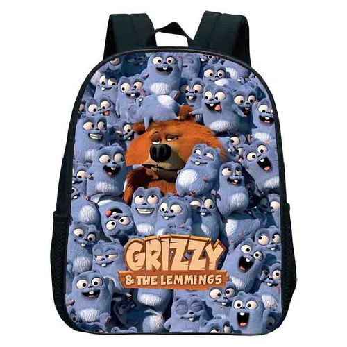Sac à Dos Imperméable Pour Enfants Sacs De Maternelle Cartable Pour Enfants Sacs à Dos Anime De Dessin Animé Sac D'école Pour Garçons Et Filles Grizzy Et Les Lemmings