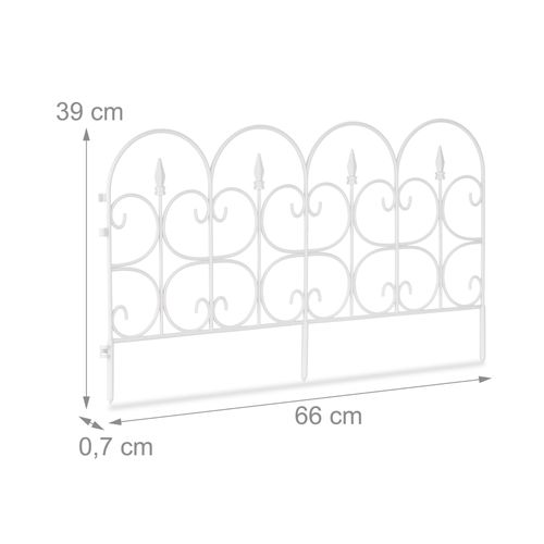 Relaxdays 60x Bordure De Jardin Plastique Clôture Gazon 30 Cm, 6 Éléments, 4 M, Parterre